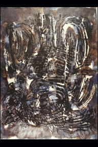 blaue Folge ohne Titel, 2008, Holzschnitt auf Aquarell, Bhutan Papier (Buetten) 111,0x 82,0 cm (WV 02327).jpg